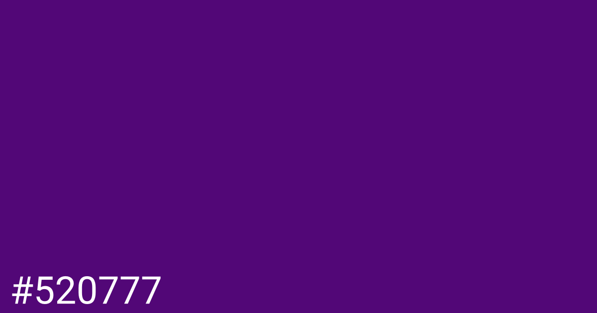 Hex color #520777 graphic