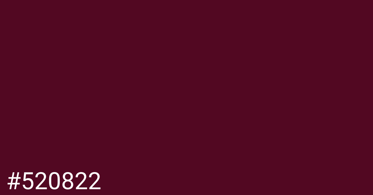 Hex color #520822 graphic