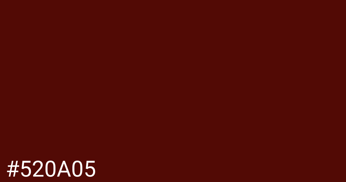 Hex color #520a05 graphic