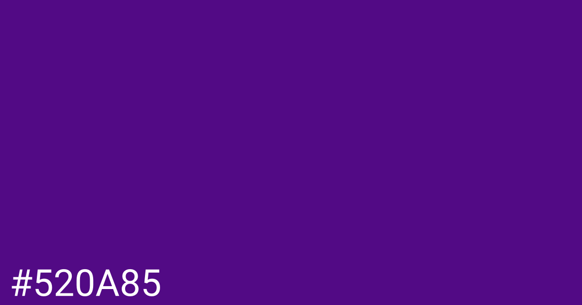 Hex color #520a85 graphic