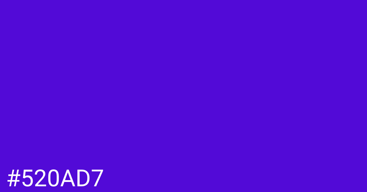 Hex color #520ad7 graphic