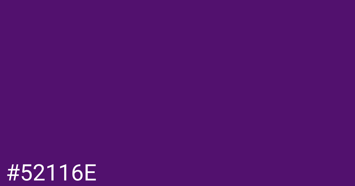 Hex color #52116e graphic