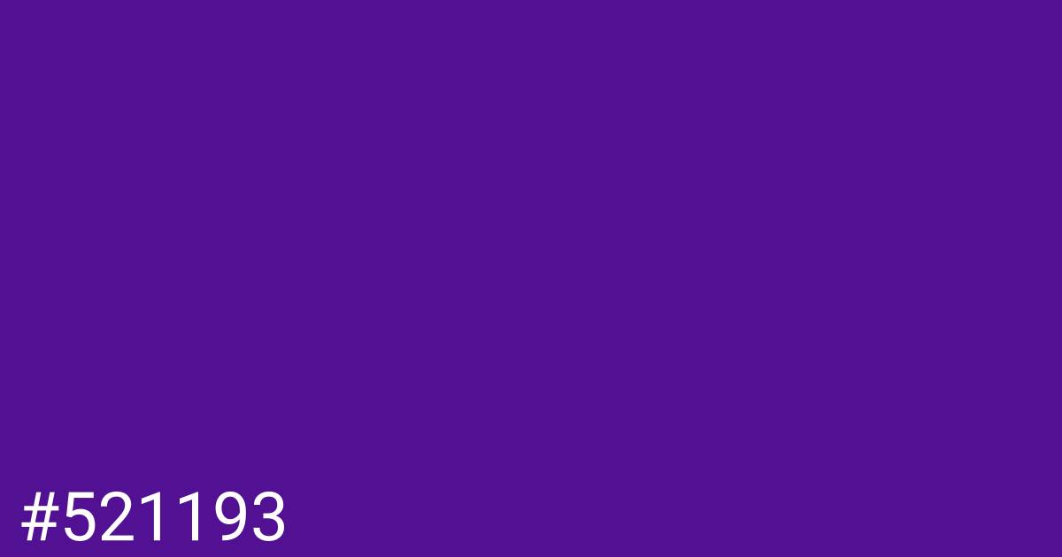 Hex color #521193 graphic