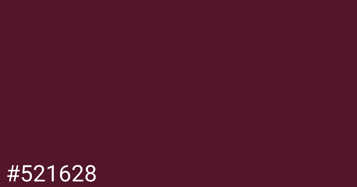 Hex color #521628 graphic