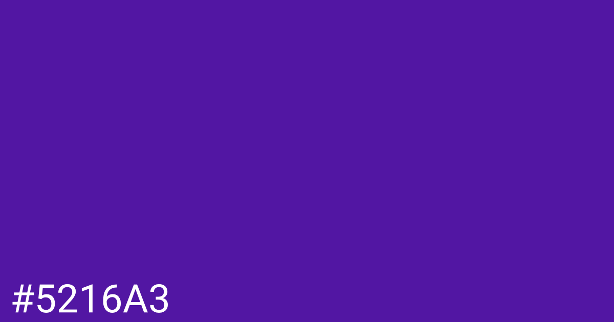 Hex color #5216a3 graphic