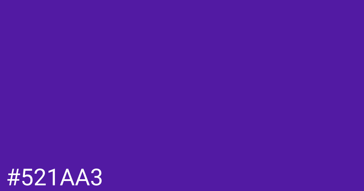 Hex color #521aa3 graphic