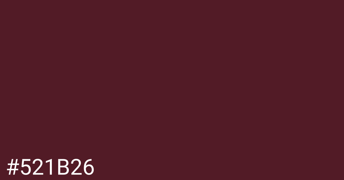 Hex color #521b26 graphic