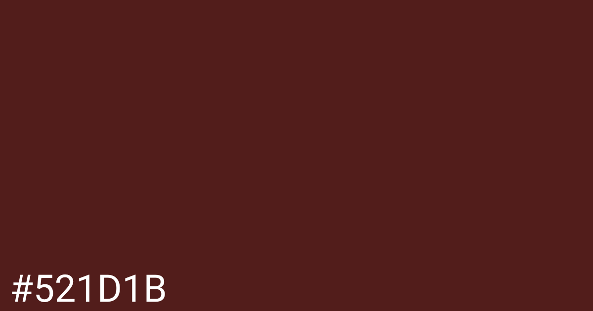 Hex color #521d1b graphic