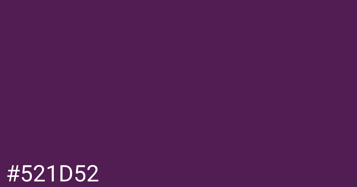 Hex color #521d52 graphic