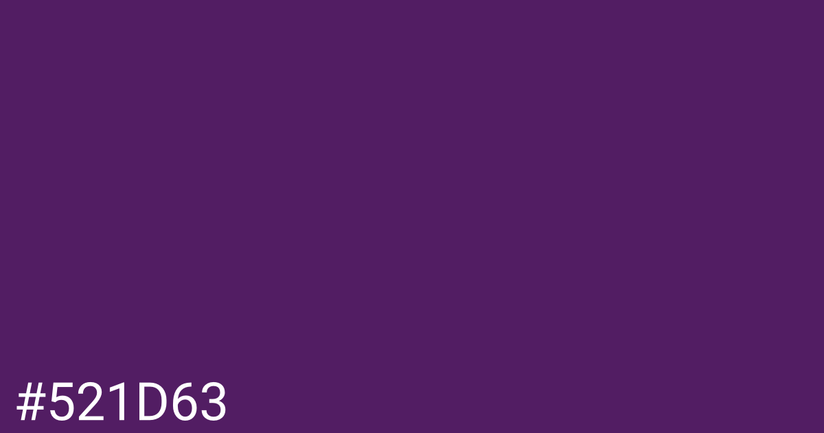 Hex color #521d63 graphic