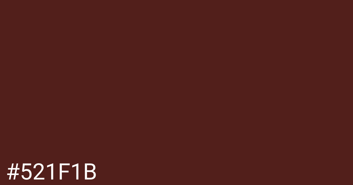 Hex color #521f1b graphic