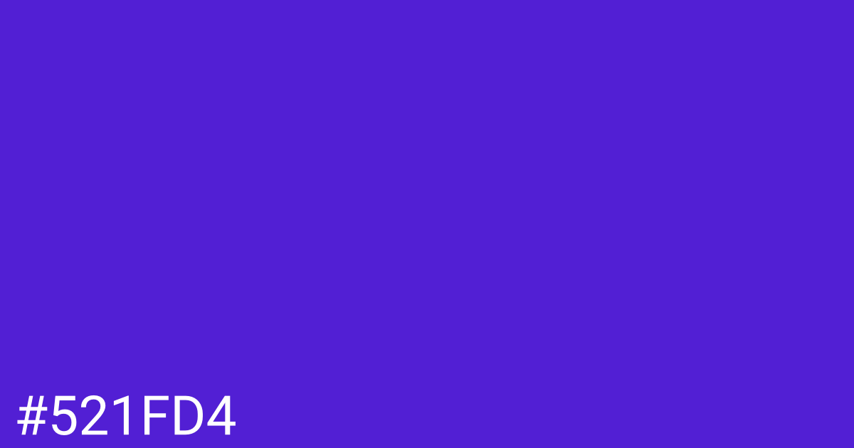 Hex color #521fd4 graphic