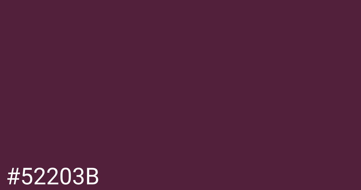 Hex color #52203b graphic