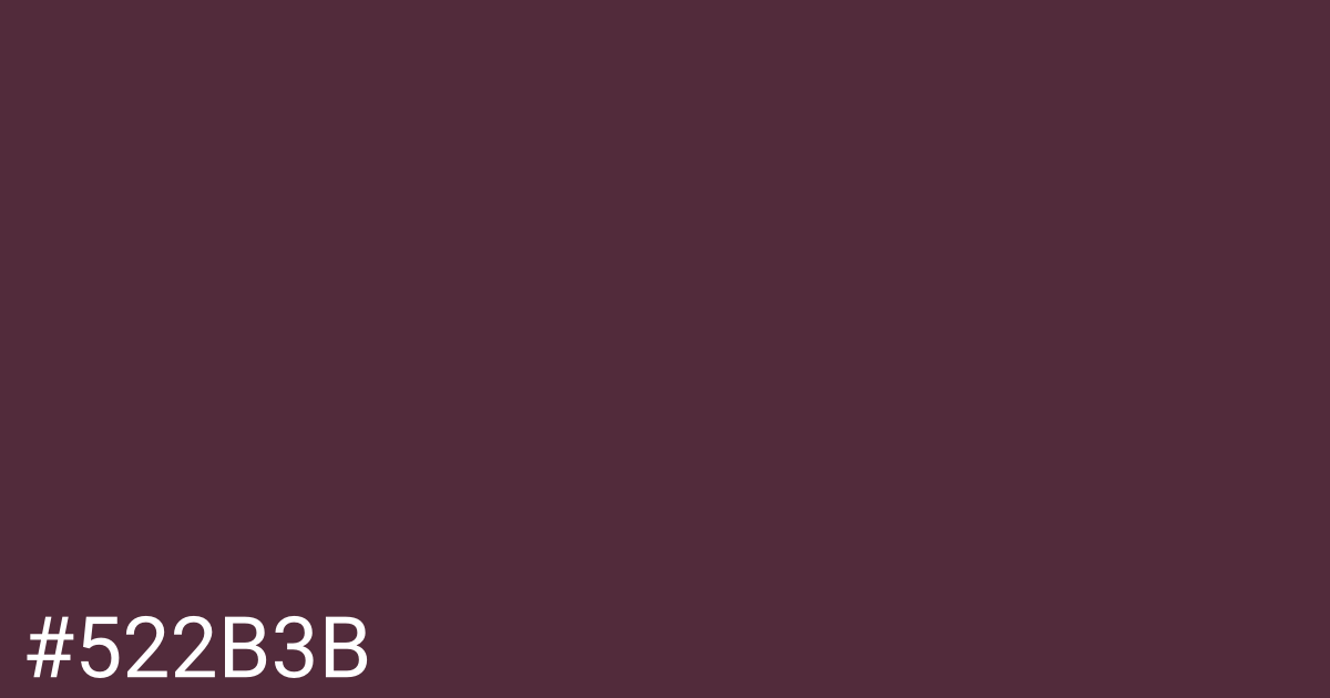 Hex color #522b3b graphic