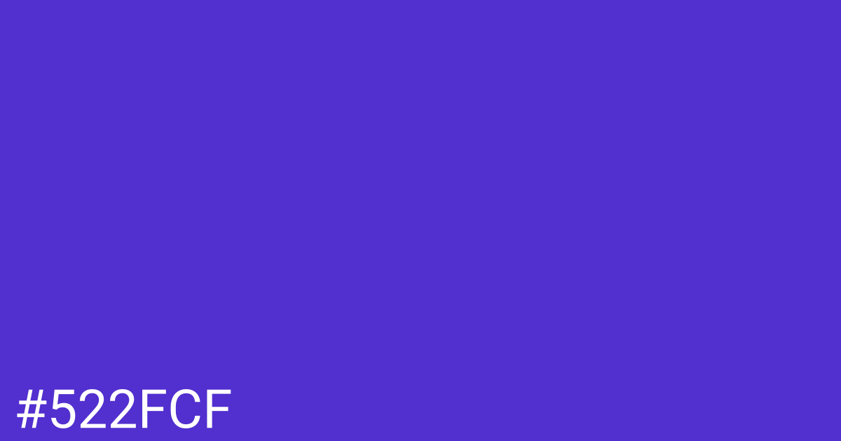 Hex color #522fcf graphic