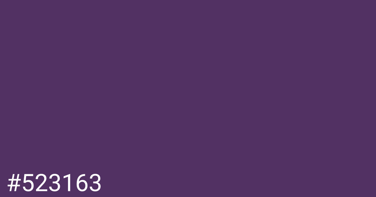 Hex color #523163 graphic