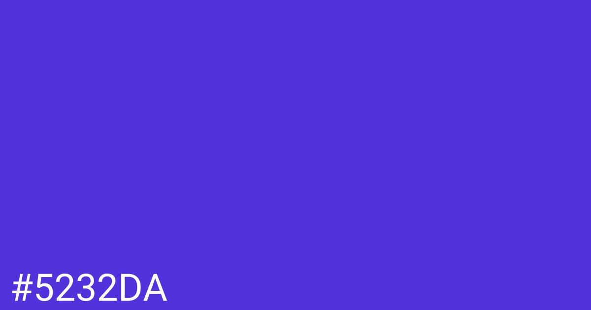 Hex color #5232da graphic