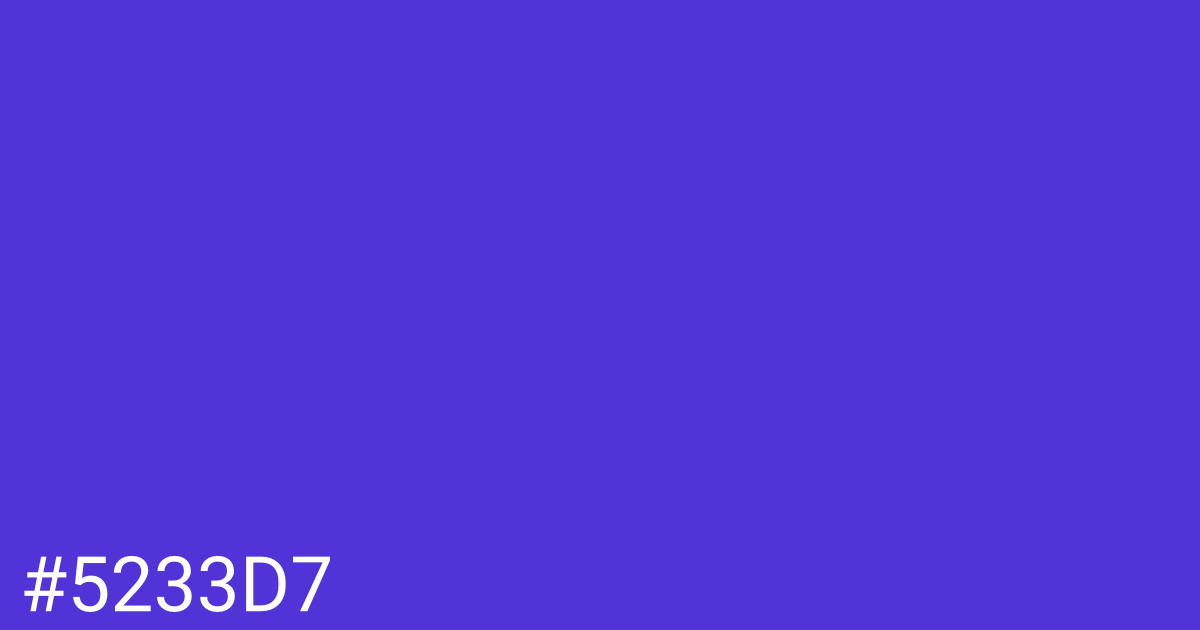 Hex color #5233d7 graphic