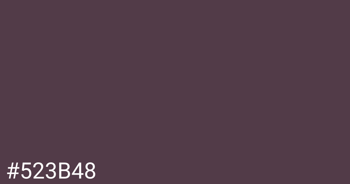 Hex color #523b48 graphic