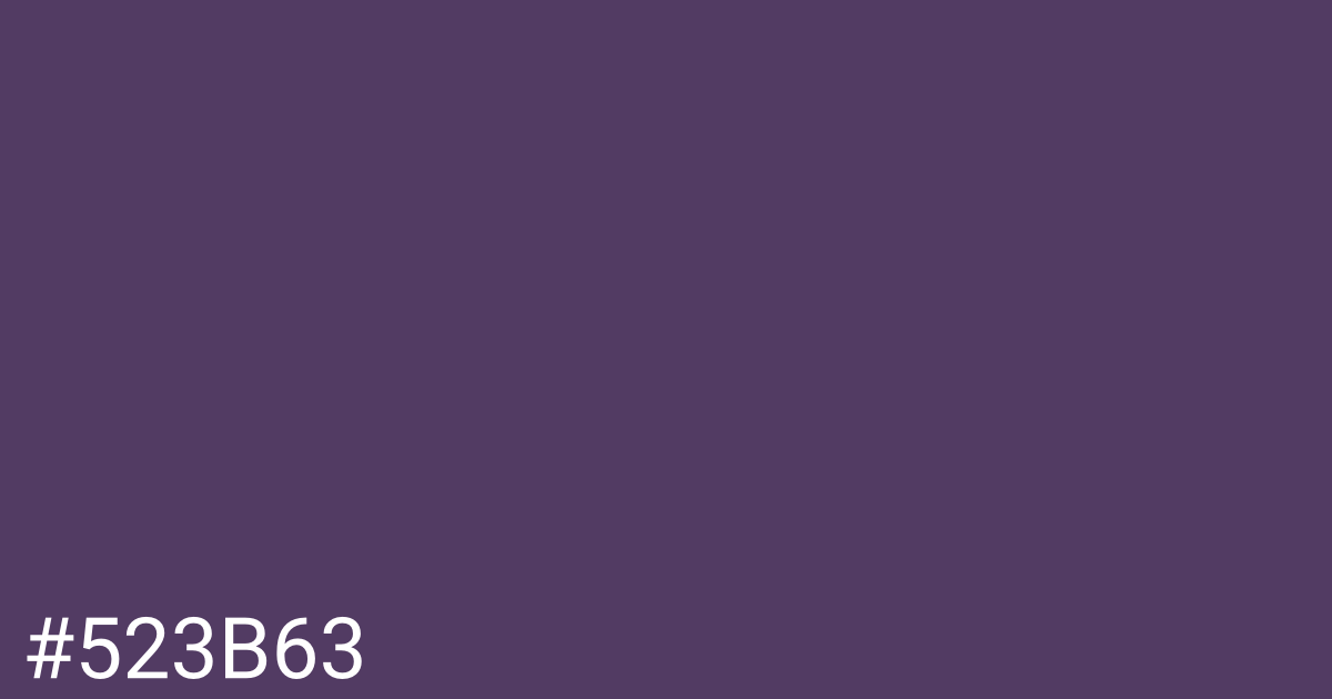 Hex color #523b63 graphic