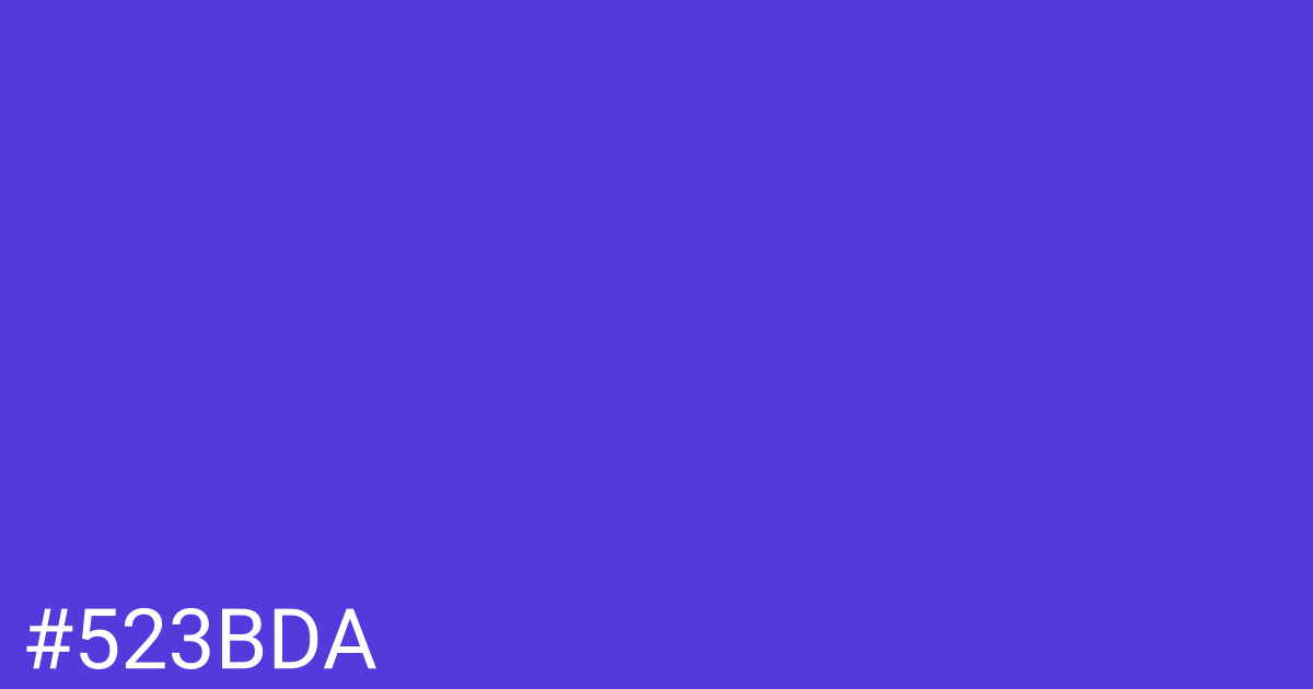 Hex color #523bda graphic