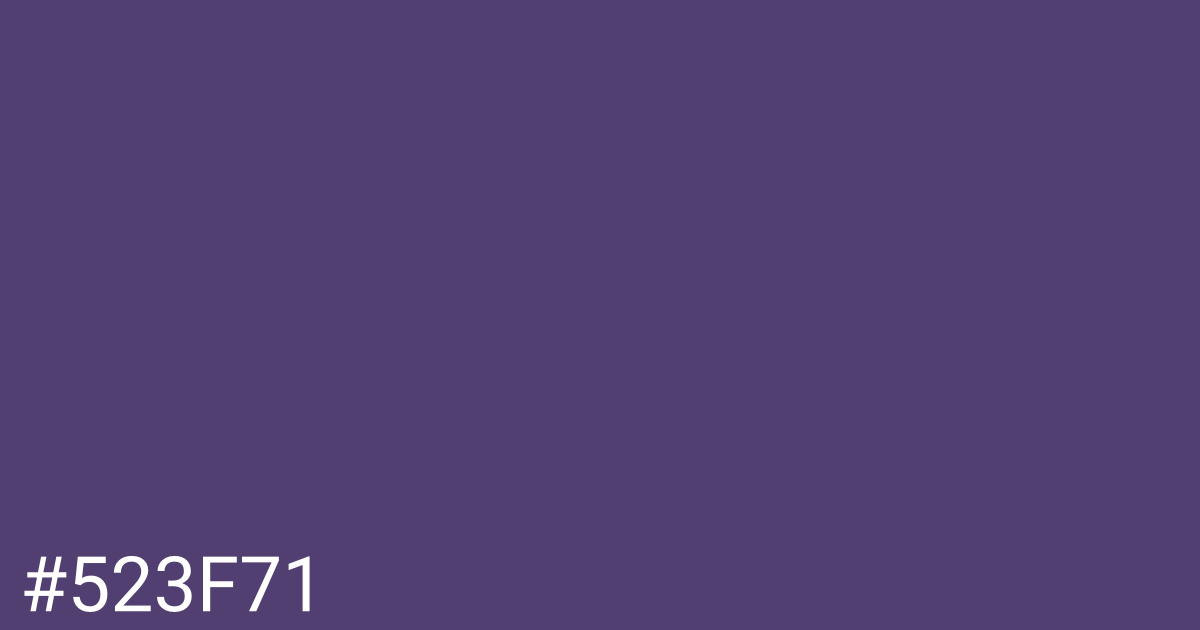 Hex color #523f71 graphic
