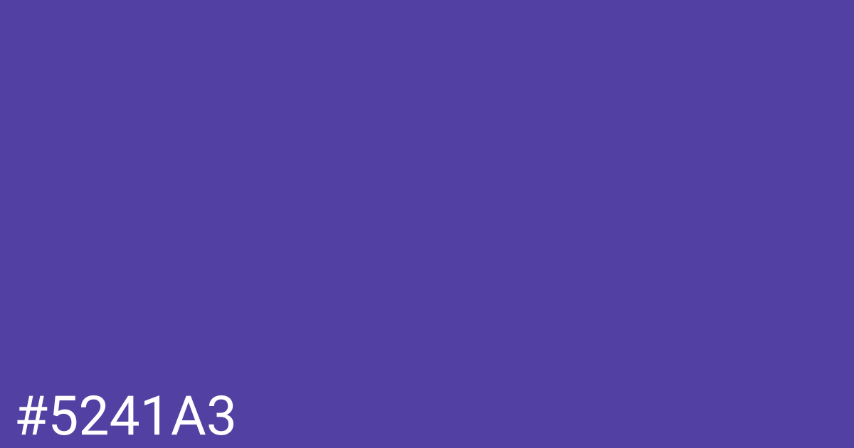 Hex color #5241a3 graphic