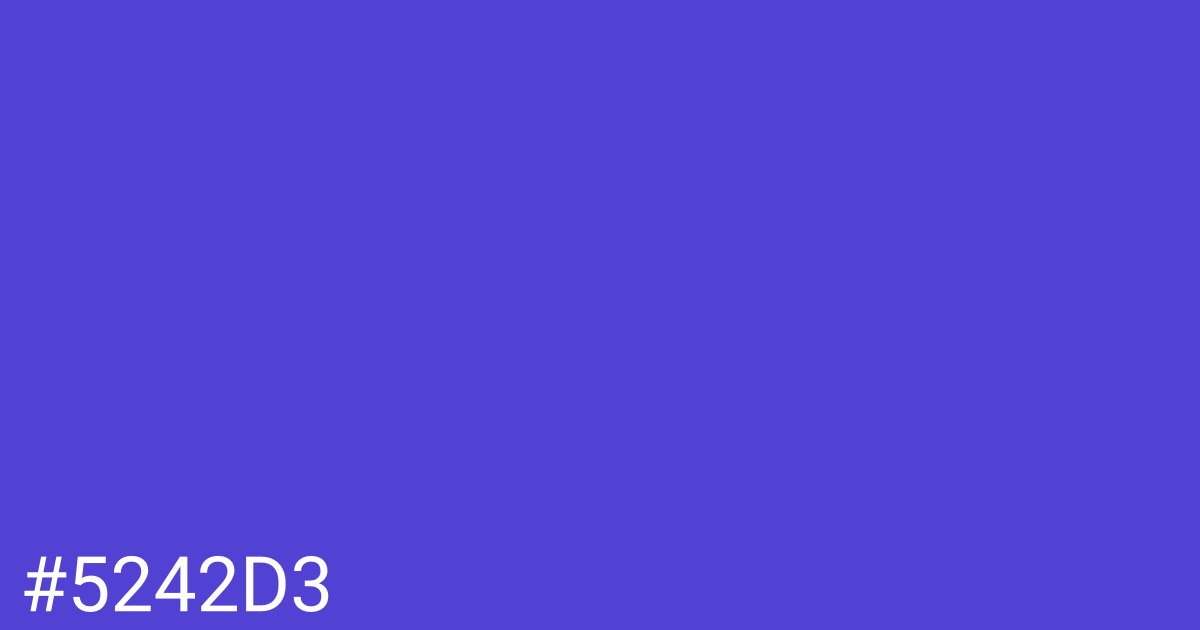 Hex color #5242d3 graphic