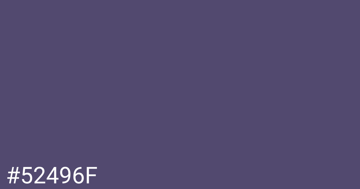 Hex color #52496f graphic