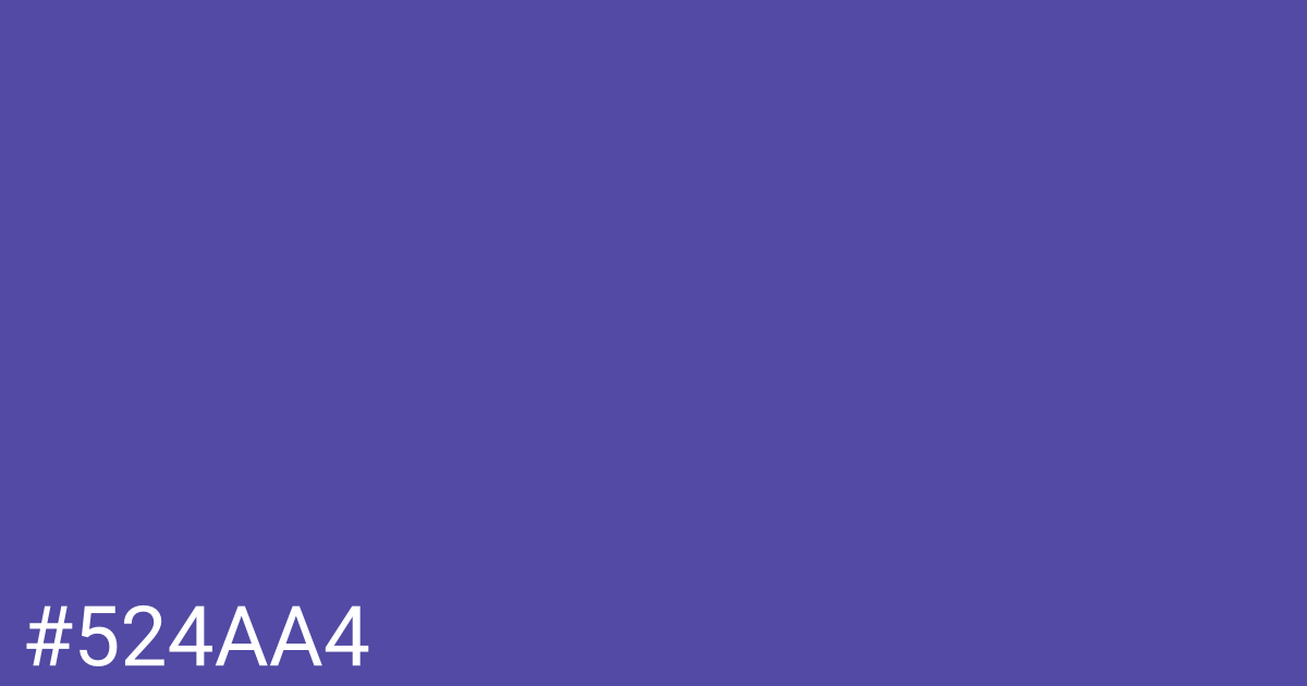 Hex color #524aa4 graphic