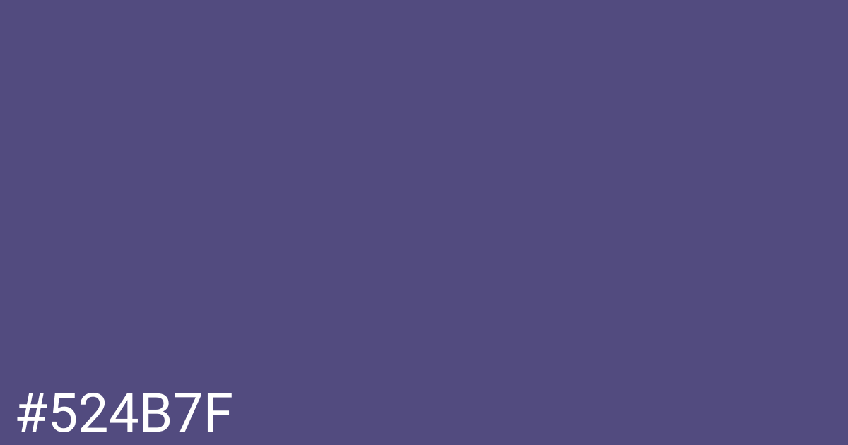 Hex color #524b7f graphic