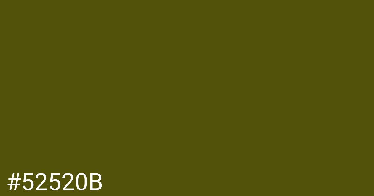 Hex color #52520b graphic