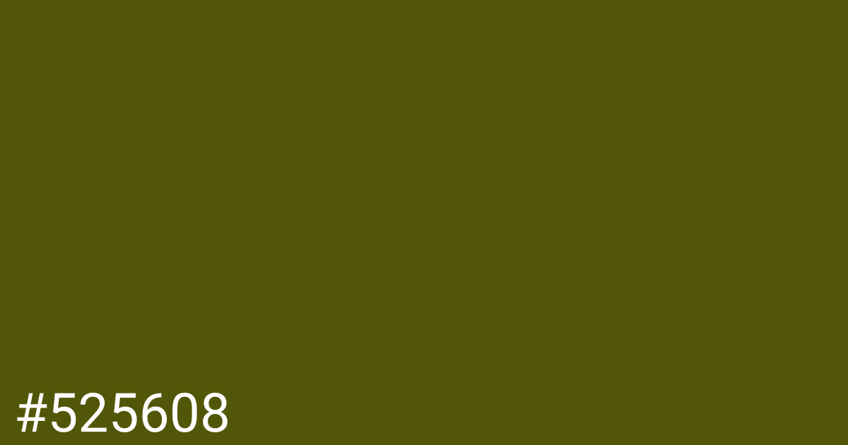 Hex color #525608 graphic