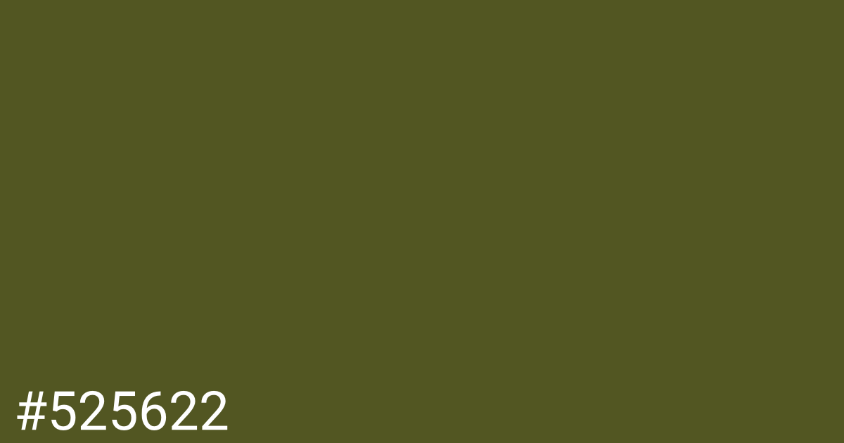 Hex color #525622 graphic