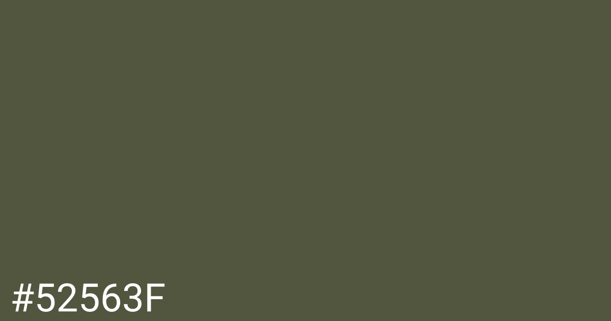 Hex color #52563f graphic