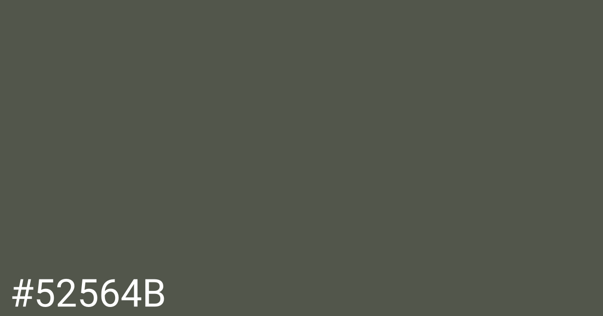 Hex color #52564b graphic