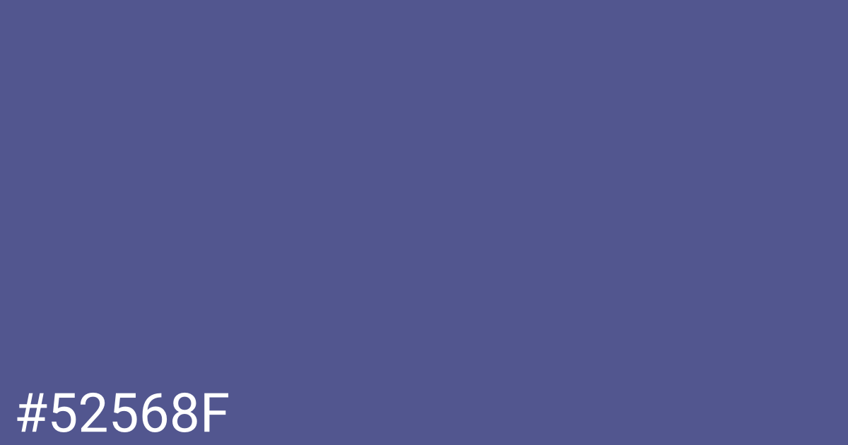 Hex color #52568f graphic