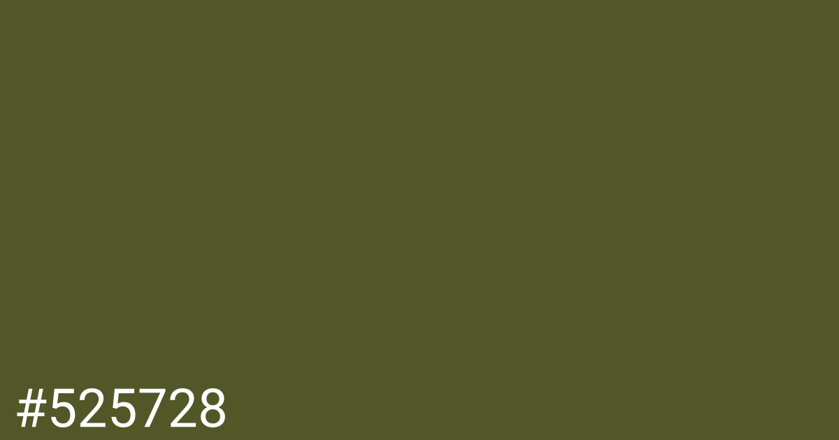 Hex color #525728 graphic