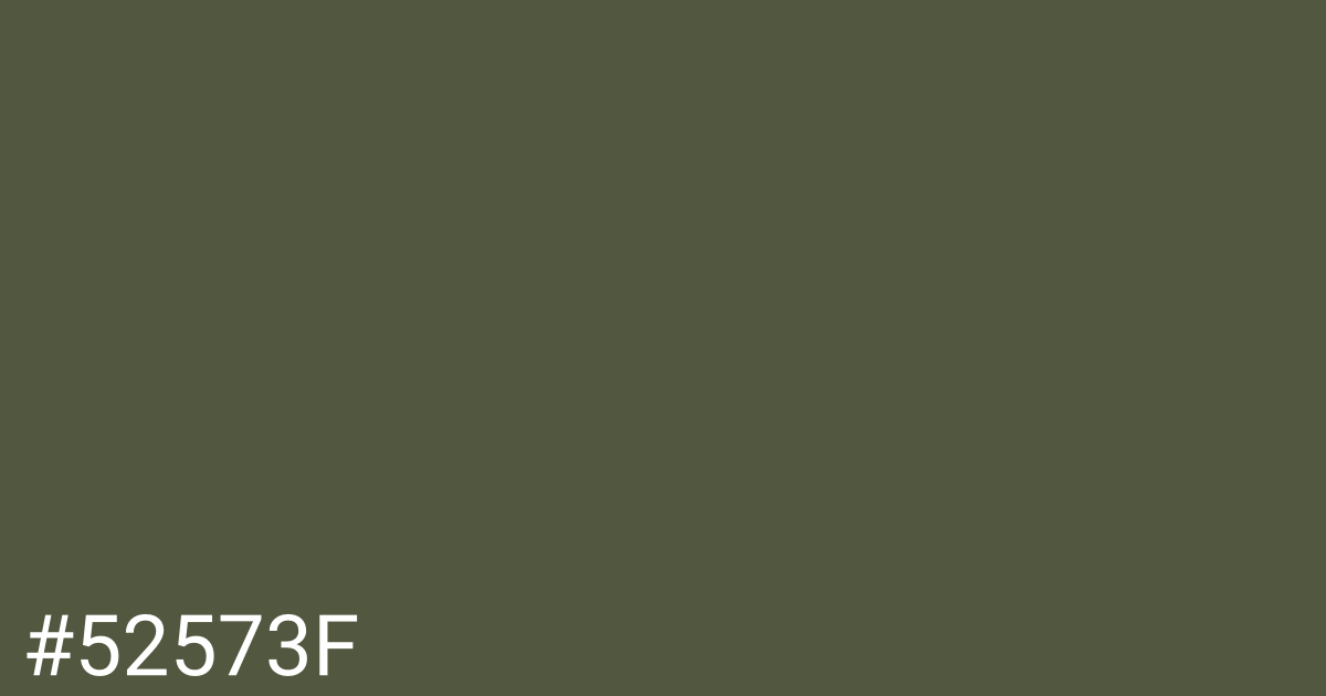 Hex color #52573f graphic