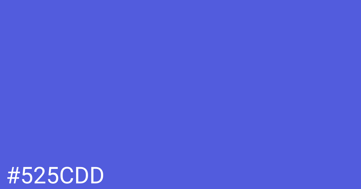 Hex color #525cdd graphic