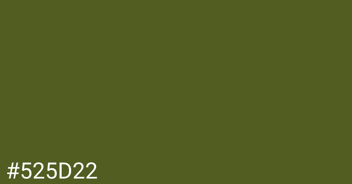 Hex color #525d22 graphic