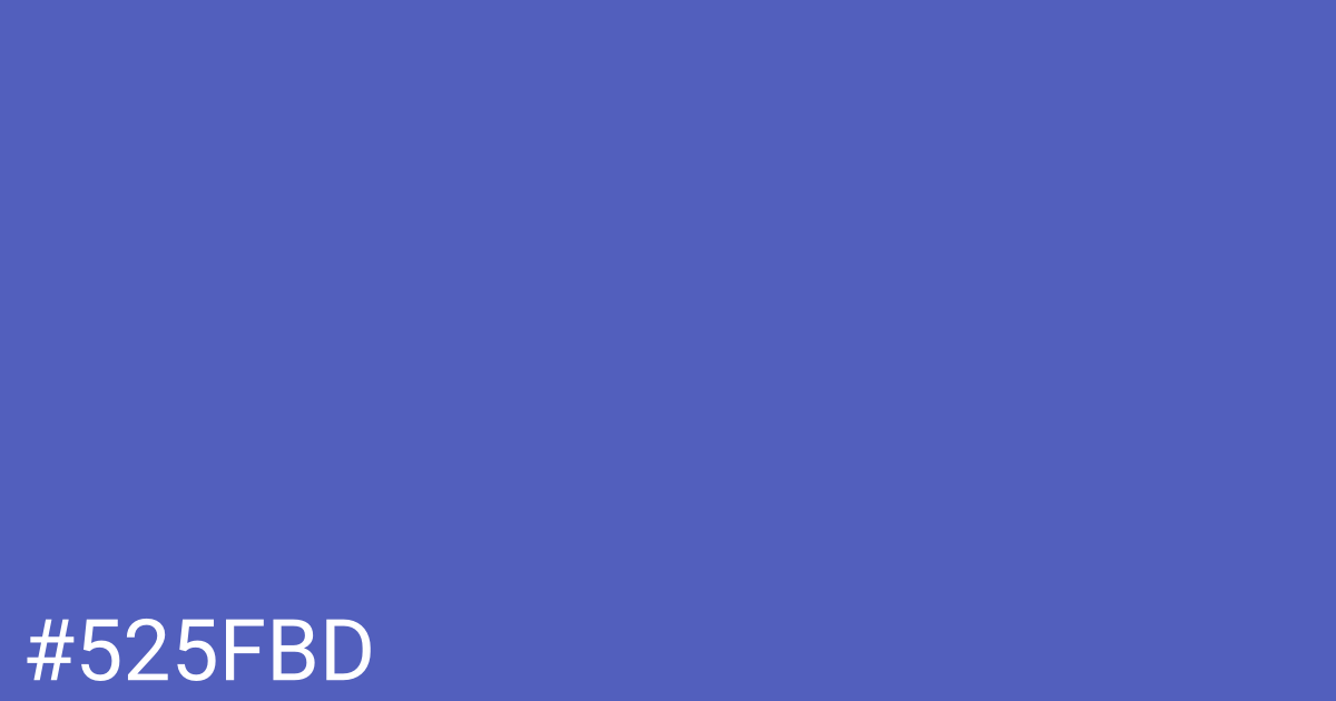 Hex color #525fbd graphic
