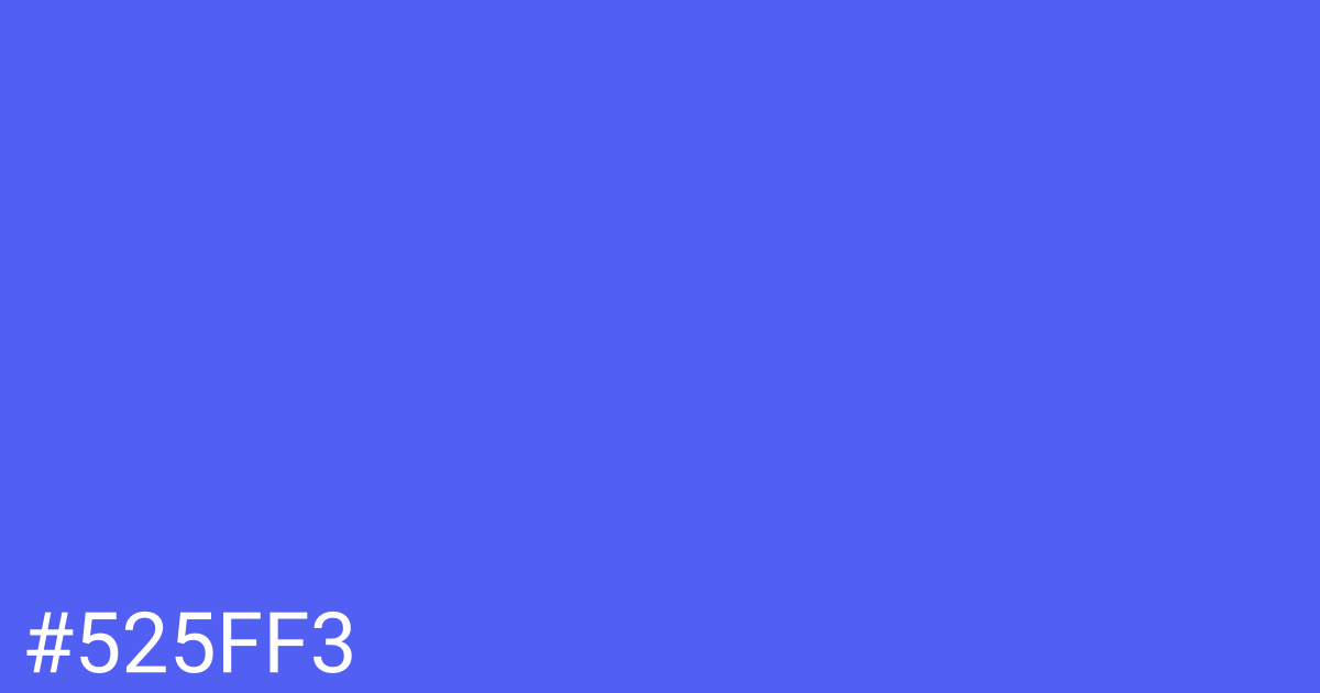 Hex color #525ff3 graphic