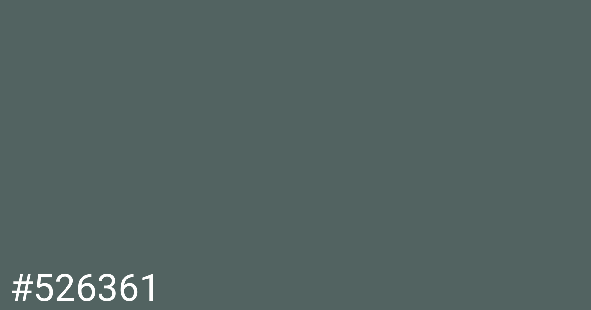 Hex color #526361 graphic