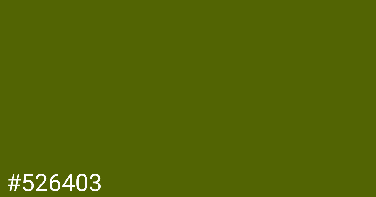 Hex color #526403 graphic