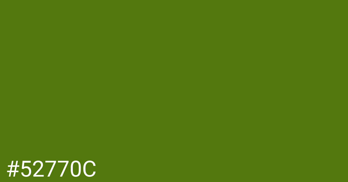 Hex color #52770c graphic