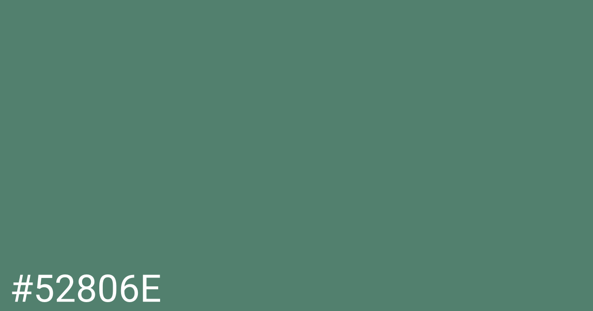 Hex color #52806e graphic