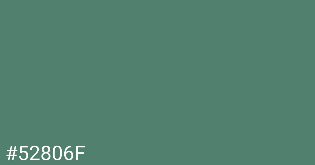 Hex color #52806f graphic