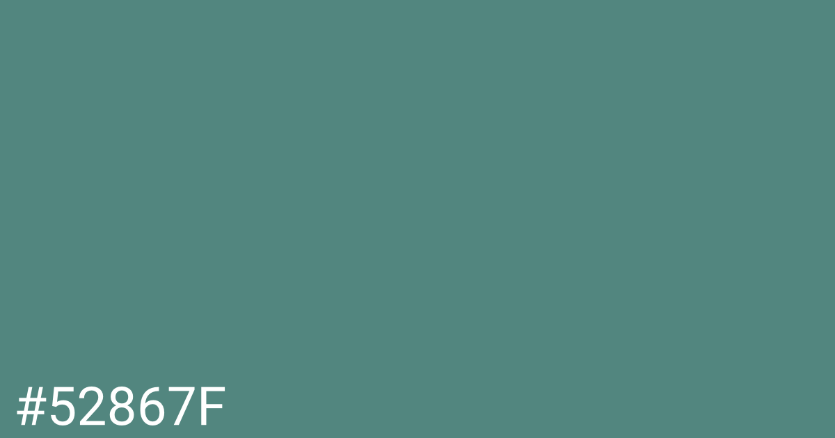 Hex color #52867f graphic