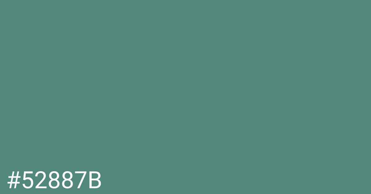 Hex color #52887b graphic